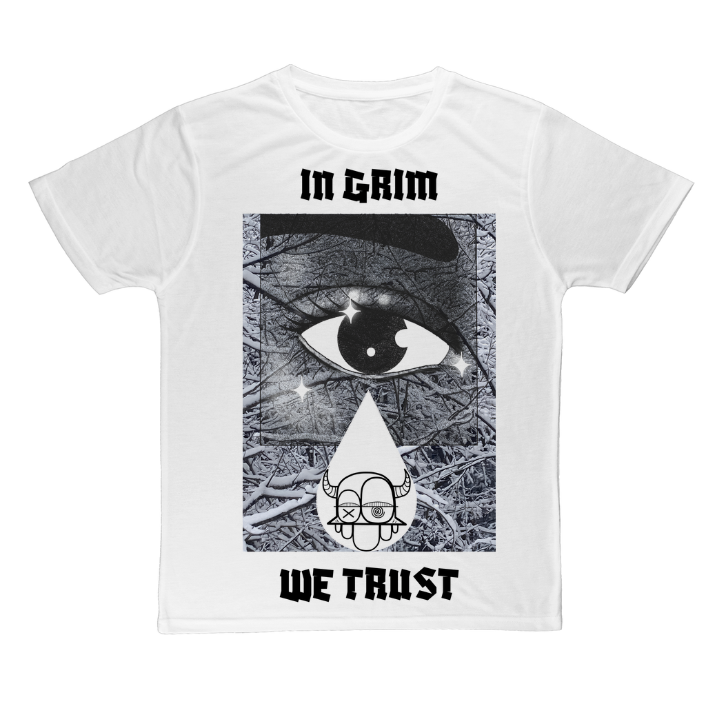 IN GRIM WE TRUST Classic Sublimation Adult T-Shirt