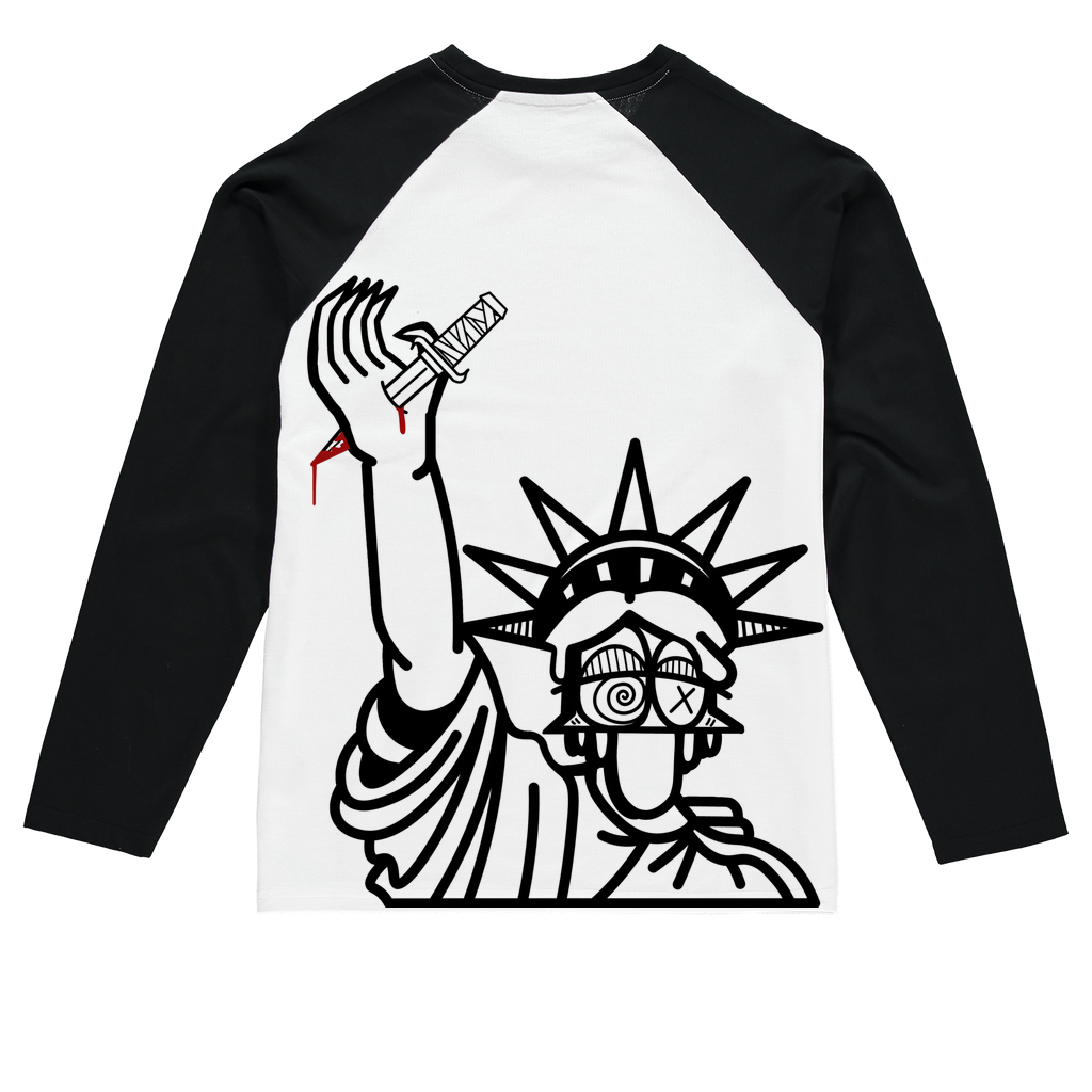 IN GRIM WE TRUST Sublimation Baseball Long Sleeve T-Shirt